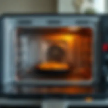 Interior Capacity of the Oster Air Fryer Toaster Oven Interior view highlighting cooking capacity and versatility