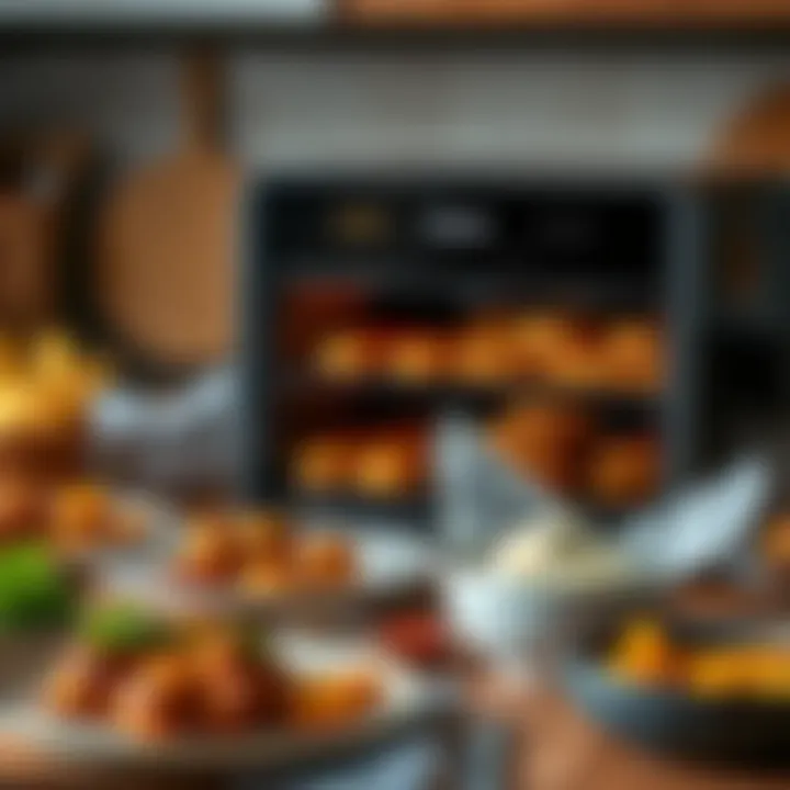 A variety of meals prepared in the appliance