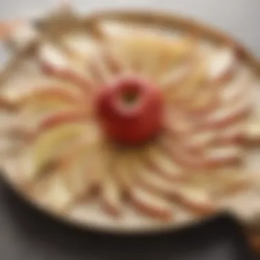 Artfully Prepared Apple Slices Display of freshly prepared apple slices