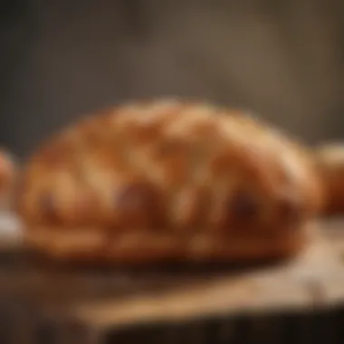 A beautifully baked pastry resting on a wooden surface, emphasizing perfection in baking.