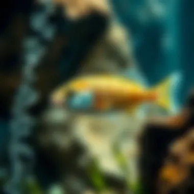 Pescada fish swimming in its natural habitat