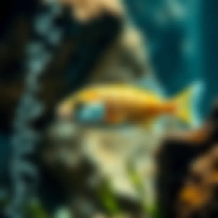 Pescada fish swimming in its natural habitat