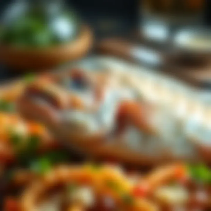Nutritional chart highlighting health benefits of pescada fish