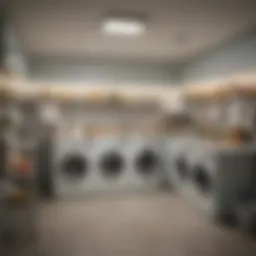 Artistic representation of organized laundry space