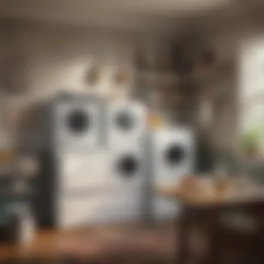 Decorative wall featuring vintage laundry-themed art