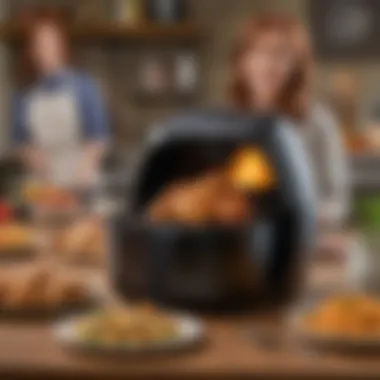 An array of vibrant dishes prepared using the Pioneer Woman air fryer