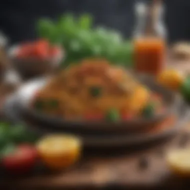 Delicious plant-based meal beautifully presented