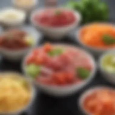 A close-up of high-quality ingredients used in poke dishes, emphasizing freshness