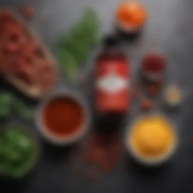 An assortment of fresh ingredients commonly used in Prego Marsala Sauce.