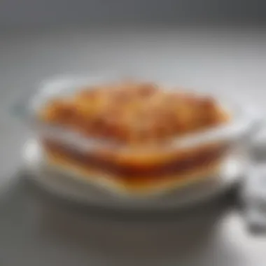 Thermal Resilience of Pyrex Casserole Dishes Close-up of Pyrex casserole dish showcasing its thermal properties
