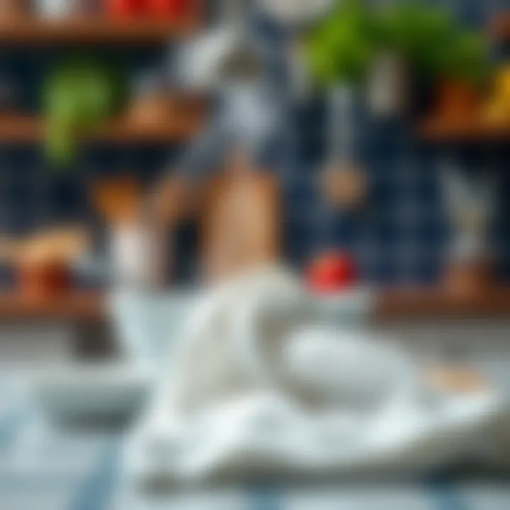 Quick dry dish towel promoting hygiene in kitchen settings