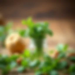 Fresh herbs for breath freshening