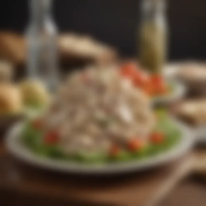 A historical depiction of chicken salad origins through time