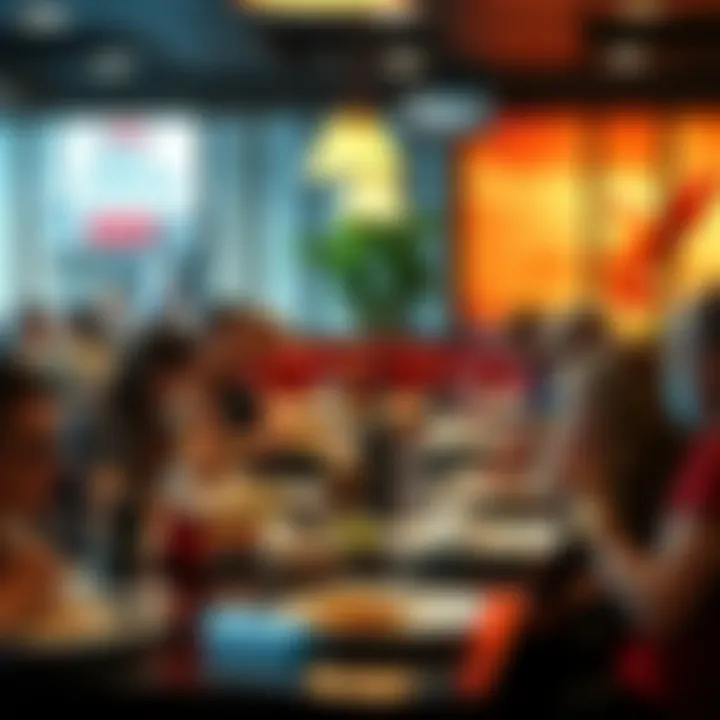 Dining Experience: Customer Engagement Diners enjoying their meals at a Red Lobster restaurant