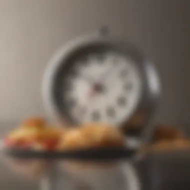 Emphasis on Quick Delivery A clock illustrating quick delivery times for food orders