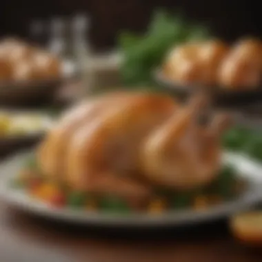Beautifully Plated Butterball Turkey Breast A beautifully plated Butterball turkey breast garnished with herbs
