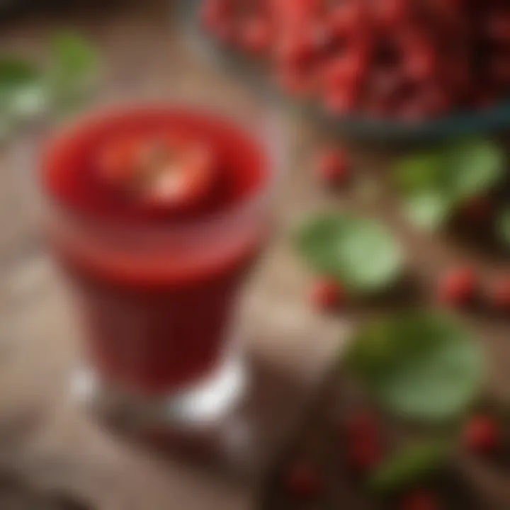 Nutritional chart highlighting rose hip juice benefits