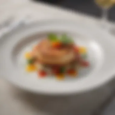 An elegant plate featuring a gourmet dish free from salt, highlighting presentation and taste