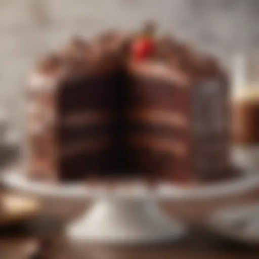 Deliciously layered chocolate cake