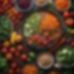 A vibrant assortment of fresh vegetables and legumes