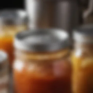 Sealing Technique in Canning A close-up view of the sealing process, highlighting the importance of technique and precision.
