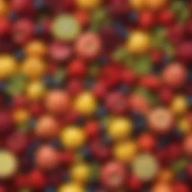 Assortment of Seasonal Fruits for Canning A vibrant assortment of seasonal fruits ready for canning, showcasing freshness and color.