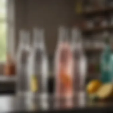Innovative Seltzer Making Technology Seltzer maker showcasing glass bottles