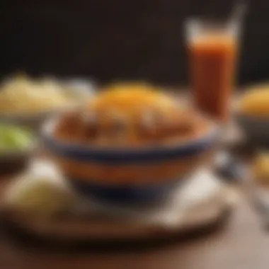 A Bowl of Skyline Chili A vibrant bowl of Skyline Chili showcasing its rich brown color and unique texture.