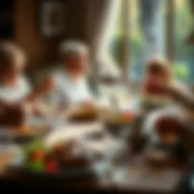 The Joy of Shared Dining An inviting table set for a communal meal