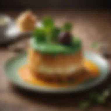 Artful Presentation of Irish Desserts A beautifully plated Irish dessert showcasing culinary artistry