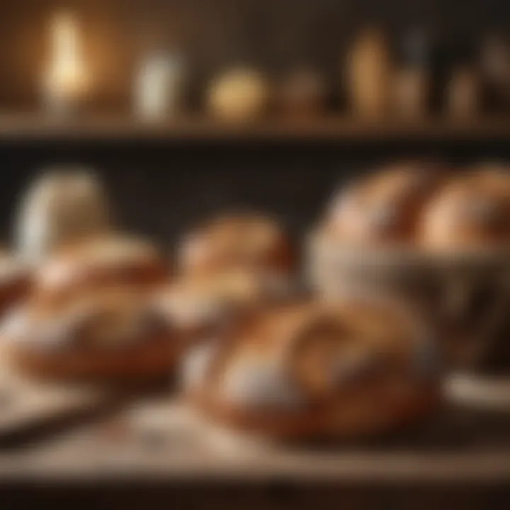 An assortment of sourdough bread variations on a rustic table