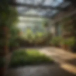 Indoor vegetable garden setup with natural light
