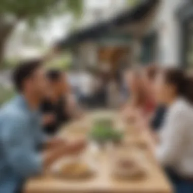 Customers enjoying meals and connecting in the Sweetgreen space