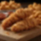A close-up view of KFC's signature tender pieces showcasing their crispy exterior.