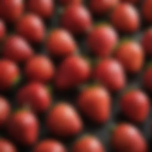 Fresh strawberries ready for ice cream making