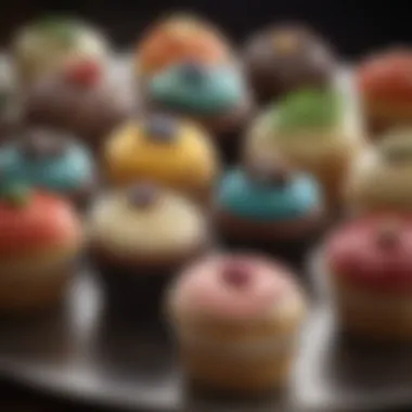 Personalized mini cupcakes adorned with unique decorations.
