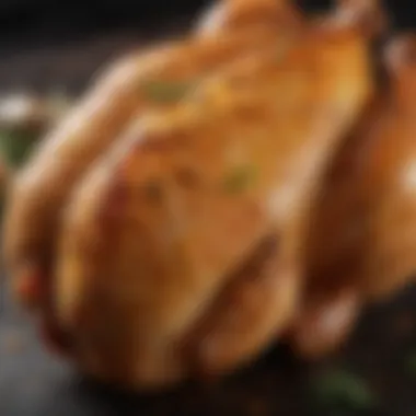 Close-up of freshly seasoned chicken ready for grilling