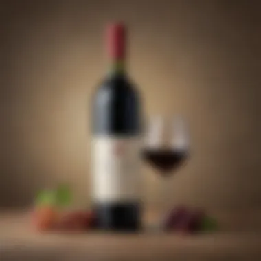 Sophisticated Wine Bottle Design Elegant wine bottle showcased on a textured surface