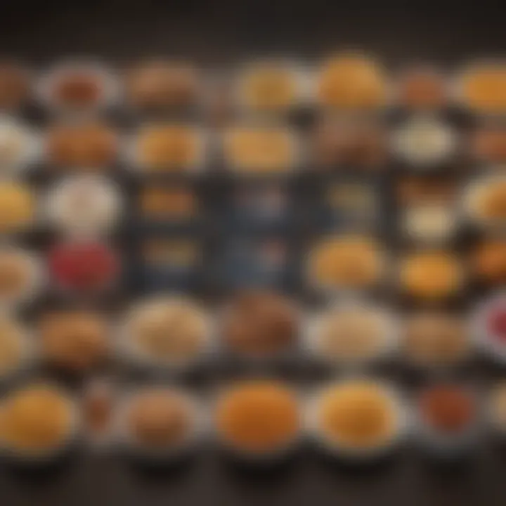 A detailed chart illustrating glycemic indices of various foods