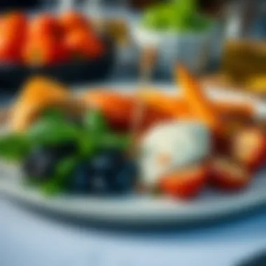 Gourmet Low-Carb Cuisine A beautifully arranged plate of a gourmet low-carb meal