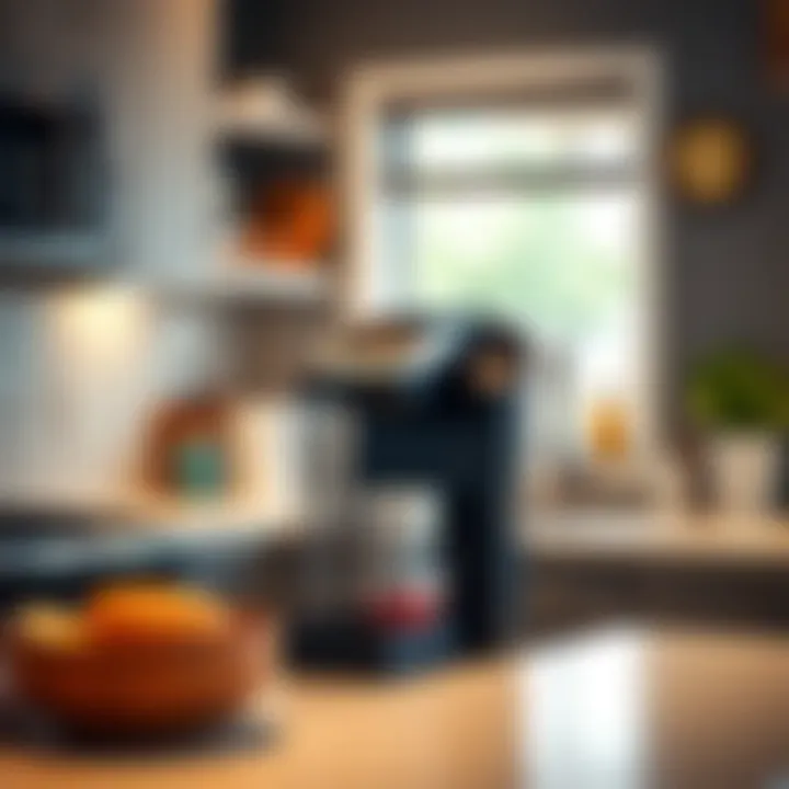 Keurig Organizer in a Modern Kitchen Aesthetic view of a modern kitchen with a Keurig organizer integrated into the decor.