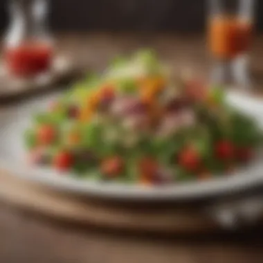 Gourmet Salad Plating for Culinary Excellence A beautifully plated gourmet salad featuring diverse textures and colors