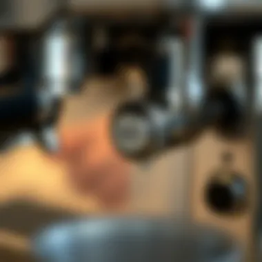 Detailed Control Settings Detailed view of espresso machine controls and settings