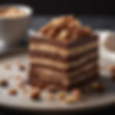 Indulgent Keto Dessert A delectable keto dessert showcasing rich chocolate and nuts