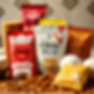 Cultural Influence of Chai Flavors An artistic arrangement of different flavors of chai tea packets with cultural motifs