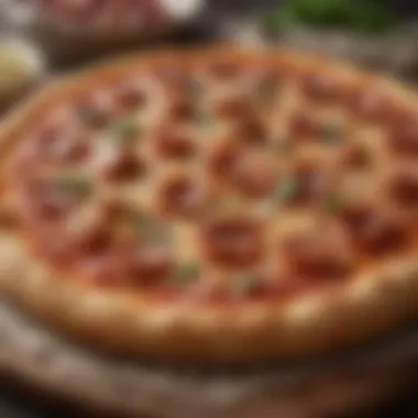 The Final Product: Texture and Flavor of Pizza Baked pizza showcasing texture and topping variety