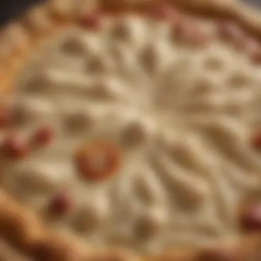 The Science of Gluten Formation in Pizza Dough Close-up of gluten strands forming in dough