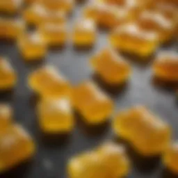 Close-up of Haribo pineapple gummy bears