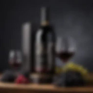 Elegant black box wine display