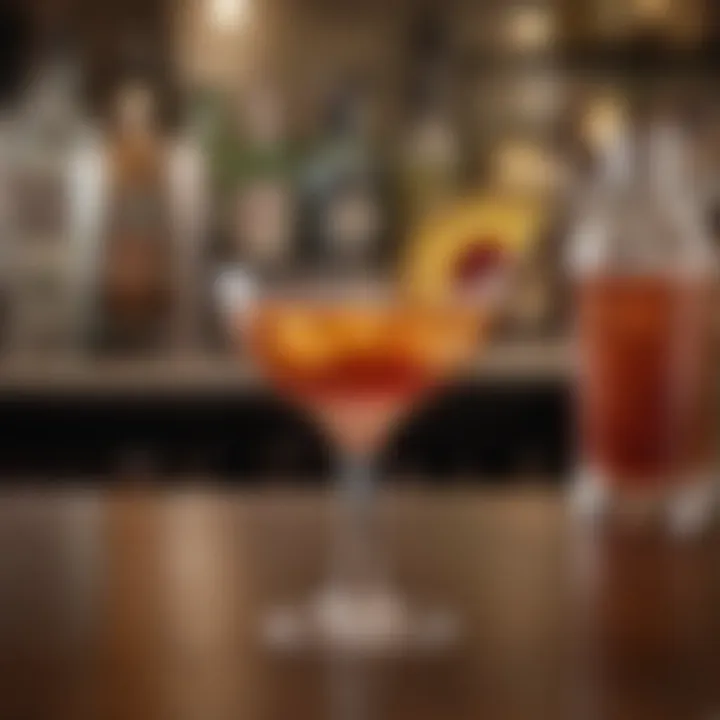 Historical imagery reflecting the origins of the Manhattan cocktail.